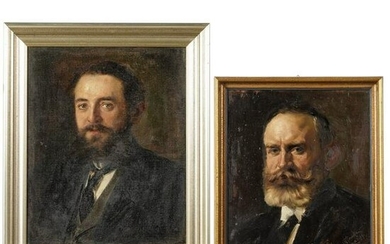 Gustav Rienäcker - two portraits of a gentleman