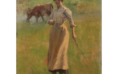 HAROLD HARVEY (1874-1941) 'The Cowgirl' signed and dated '0...