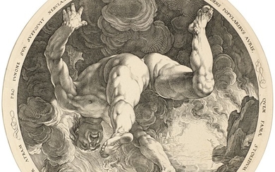 HENDRICK GOLTZIUS | ICARUS; AND IXION (B. 259, 261; HOLL. 307, 309; S. 258, 260; NEW HOLL. 326, 328)