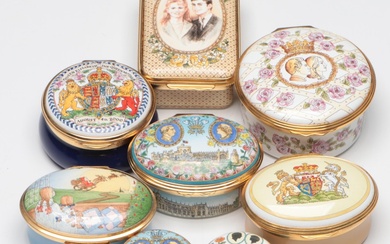Halcyon Days and Staffordshire Enamels Commemorative and Christmas Boxes