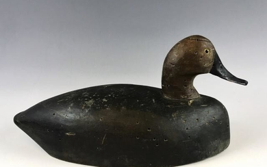 Hand Carved, Painted Redhead Duck Decoy