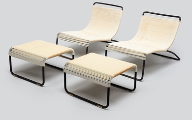 Hendrik Van Keppel & Taylor Green Pair of lounge chairs and ottomans, 1950s