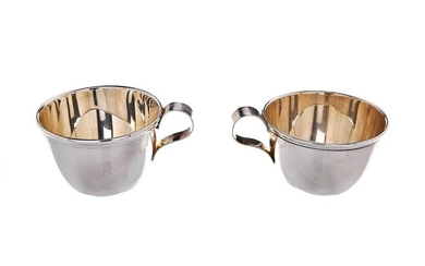 Hermes Sterling Cups, a pair