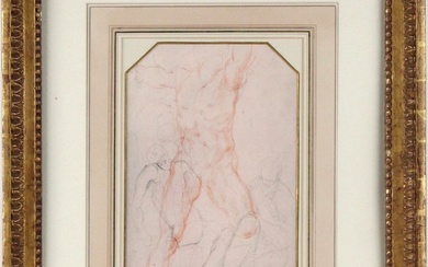 Italian 18th C., Sketch of Man, Pencil and Crayon