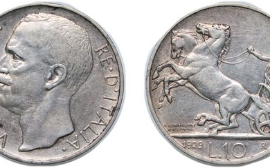 Italy Kingdom 1929 R 10 Lire - Vittorio Emanuele III...
