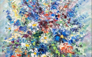 Jan Makkes (1935-1999), bloemstilleven, olieverf op doek, r.o. gesigneerd,...