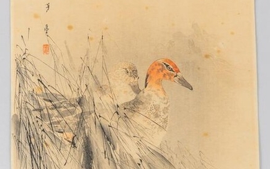 Japanese Antique Painting of Cormorant