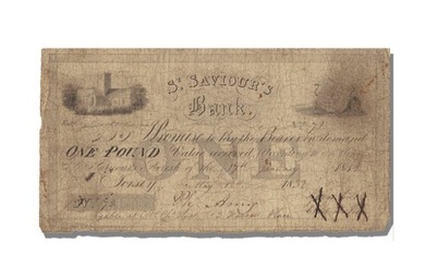 Jersey, 1 Pound, 1832-05-12, St Saviour's Bank, VF(30-35)