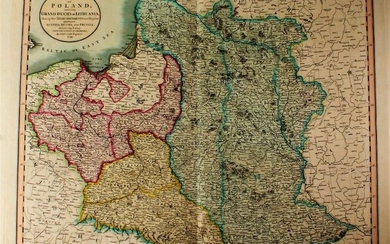 John Cary, A New Map of Poland and the Grand Duchy of Lithuania, 1799, London published by J. Cary