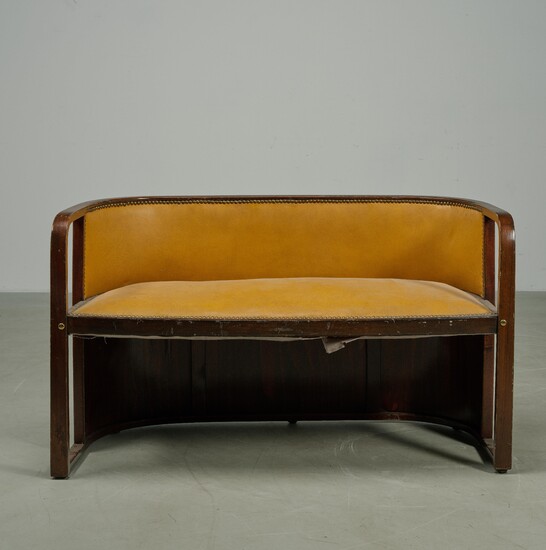 Josef Hoffmann, settee, model number: 421/C, designed in 1906, produced since 1906, added to the catalogue in 1907, executed by Jacob & Josef Kohn, Vienna