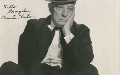 KEATON BUSTER: (1895-1966) American Silent Film Comedian, Academy Award winner. Vintage signed and i...