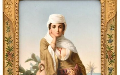 KPM Porcelain Plaque of a Woman
