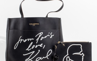Karl Lagerfeld "from Paris" Tote Bag & Pochette, 2