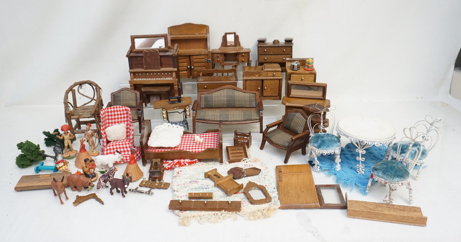 LARGE COLLECTION DOLL FURNITURE