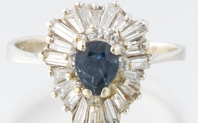 Ladies' Sapphire and Diamond Ballerina Ring
