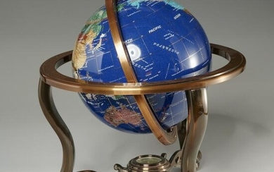 Lapidary terrestrial globe