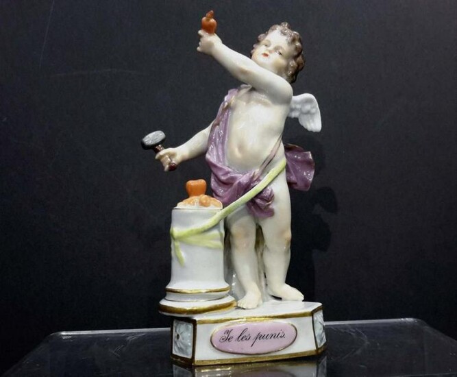 Large Meissen Porcelain Figure Of A Cherub