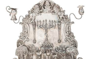 Large Silver Hanukkah Lamp – Antoni Riedel – Warsaw, 1892