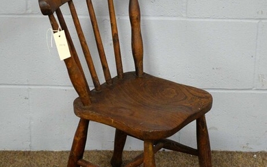 Late 19th C ash and elm child's chair.
