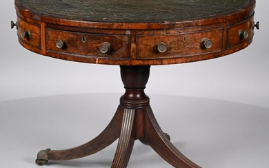 Late George III Mahogany Drum Table