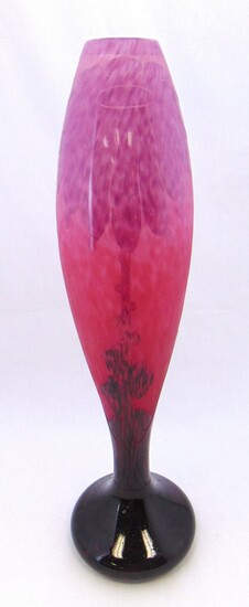 LeVerre Francais cameo glass vase