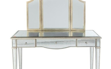 Lillian August Mirrored Vanity Console with Mirror