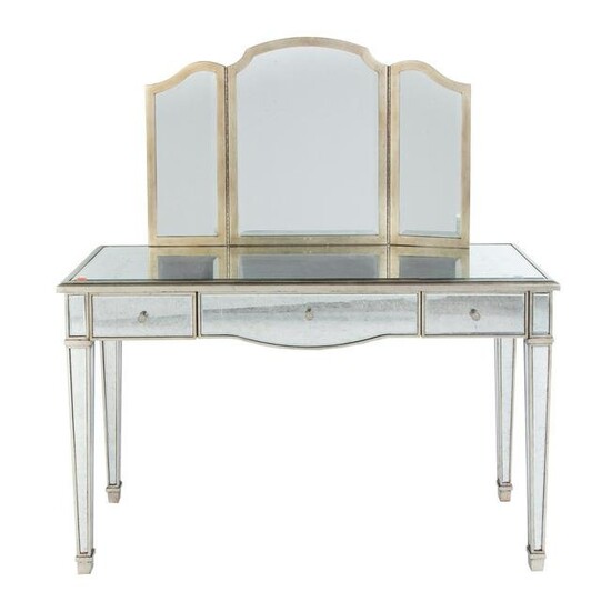 Lillian August Mirrored Vanity Console with Mirror