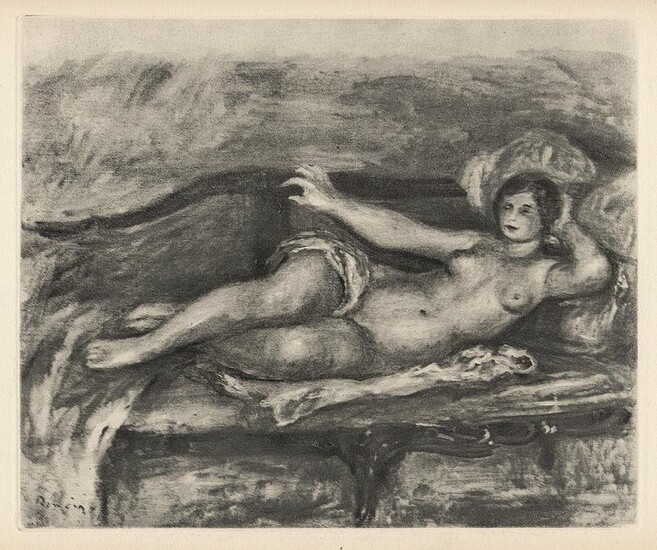 Limited Edition 1919 RENOIR Engraving Nude Reclining on a Sofa SIGNED FRAMED