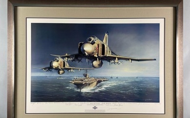 Limited Edition Artist Signed Into the Storm Vietnam War Lithograph