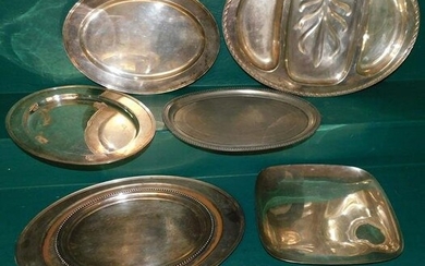 Lot 8 Silver Plate Trays