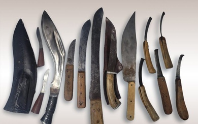 Lot Of 13 Interesting Knives And Handmade Knives