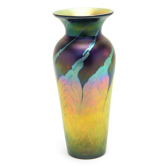 Lundberg Studios Favrile Glass Vase.