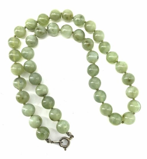 Luxe Jade Style Princess Length Beaded Necklace