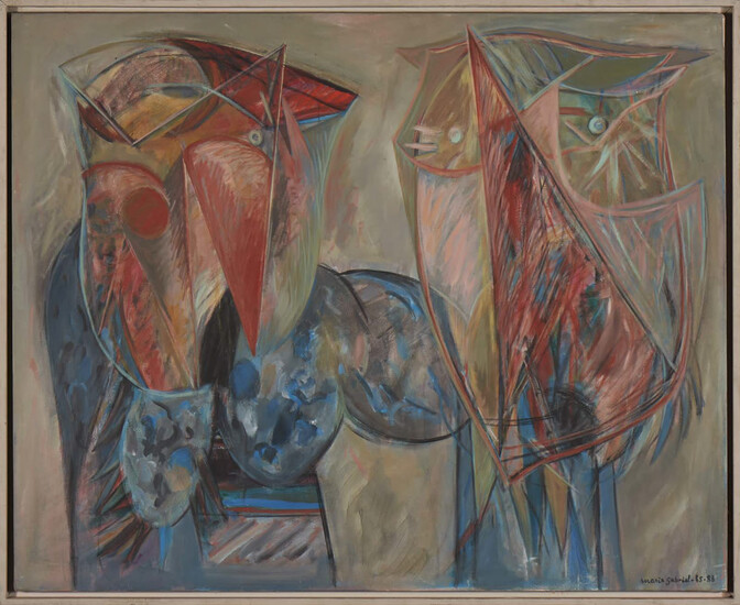 MARIA GABRIEL, Óleo sobre tela, 81 x 100 cm