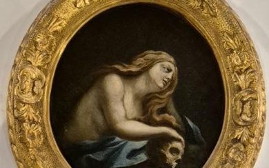 Maestro del XVII secolo Maddalena cm 25x21 olio su tela...