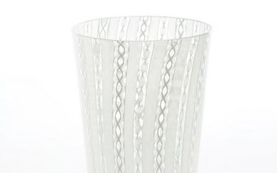 Manifattura di Murano Truncated cone-shaped glass vase