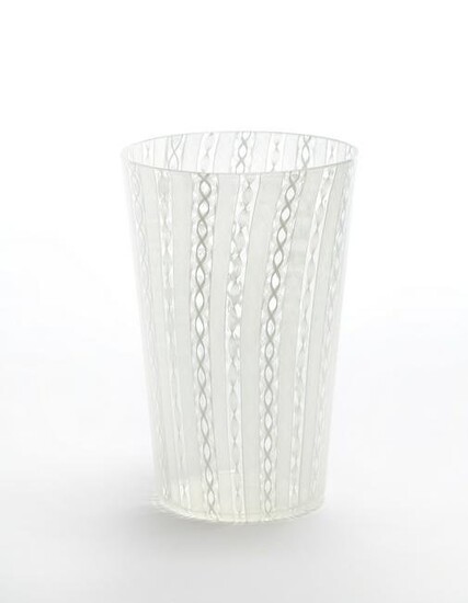 Manifattura di Murano Truncated cone-shaped glass vase