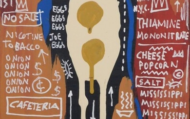 Manner of Jean-Michel Basquiat: Dripping Egg