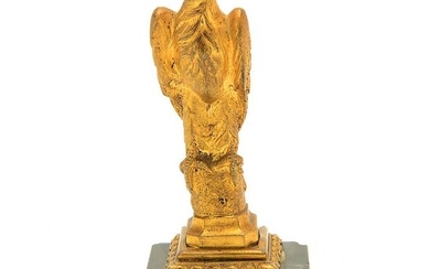 Maurice Frecourt Art Deco Gilt Bronze Seal in the Form