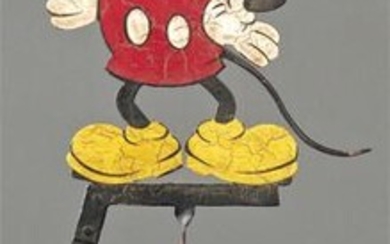 Mickey mouse in painted iron.