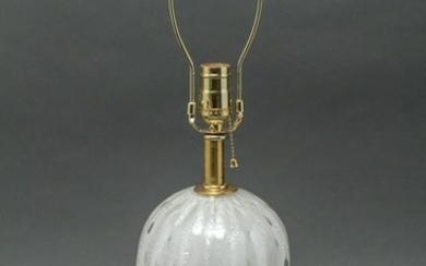 Mid-Century Murano White Glass Lamp