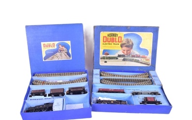 Model Railway - two vintage Hornby Dublo OO gauge trainsets,...