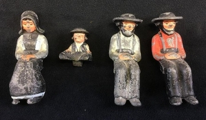Molded Lead Amish Figurines