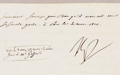 NAPOLÉON Ier Lettre signée "Np" au général Clarke, duc de Feltre, relative à l'armement d'Anvers....