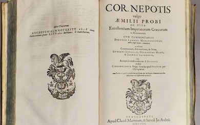 NEPOS (Cornelius) - Opera quae quidem exstant historica virorum domi militiaeque illustrium Graecorum Romanorumque. SUIVI...
