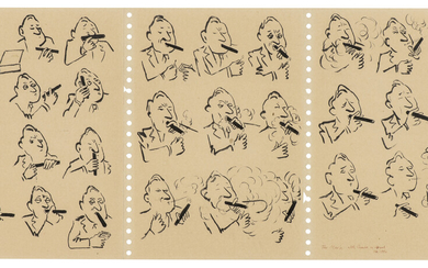 Nicholas Garland, (b. 1935) Portrait sketches
