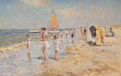 Niek van der Plas (1954), Zomerse strandscène