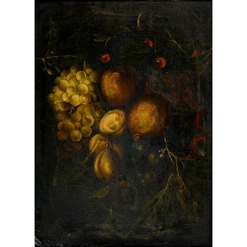 Northern European School, 19th c - Still Life with Fruit, oi...