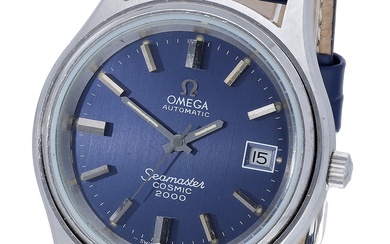 Omega. A stainless steel automatic wristwatch with date, Ref. 166.128, Seamaster Cosmic...