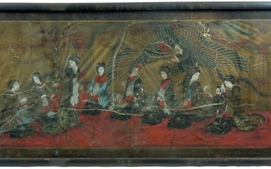 Oriental Painting on Silk, Ceremonial Ritual.